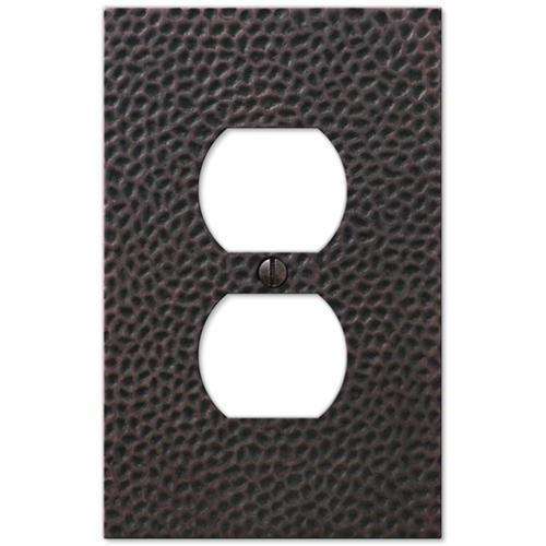 Selene Antique Bronze 1 Duplex Outlet:Wallplatesonline.com