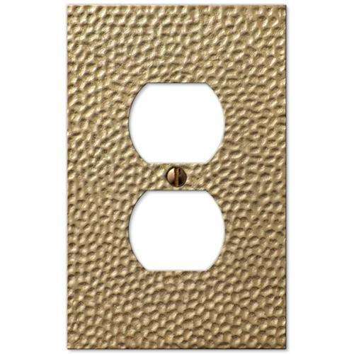 Selene Satin Gold 1 Duplex Outlet:Wallplatesonline.com