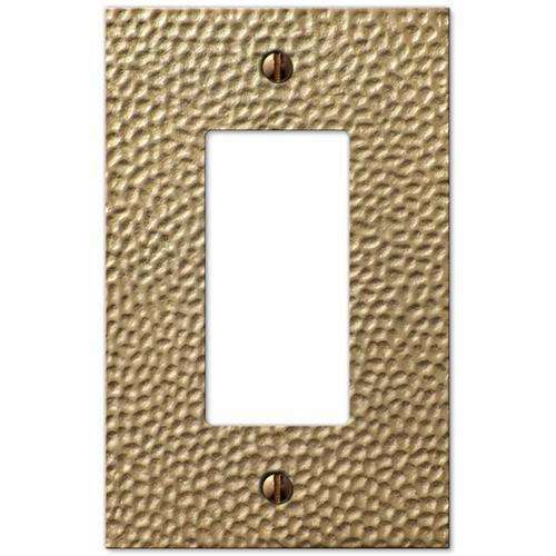 Selene Satin Gold 1 Rocker (GFI):Wallplatesonline.com