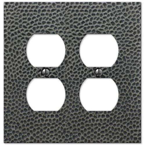 Selene Antique Nickel 2 Duplex Outlet:Wallplatesonline.com
