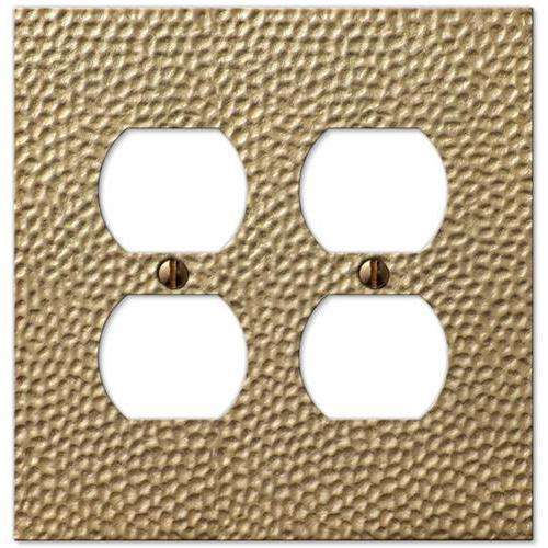 Selene Satin Gold 2 Duplex Outlet