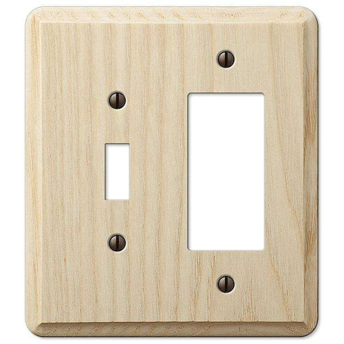 Unfinished Contempory Ash Toggle / 1 Rocker (GFI):Wallplatesonline.com