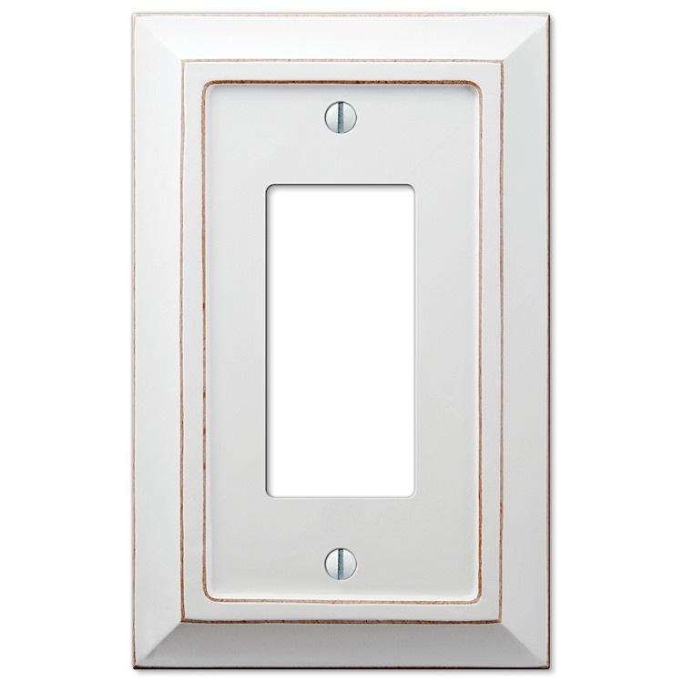 Savannah White Wood 1 Rocker (GFI) - Wallplatesonline.com