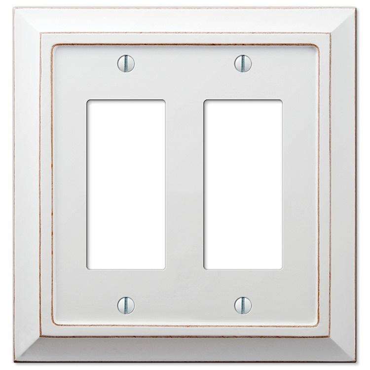 Savannah White Wood 2 Rocker (GFI) - Wallplatesonline.com