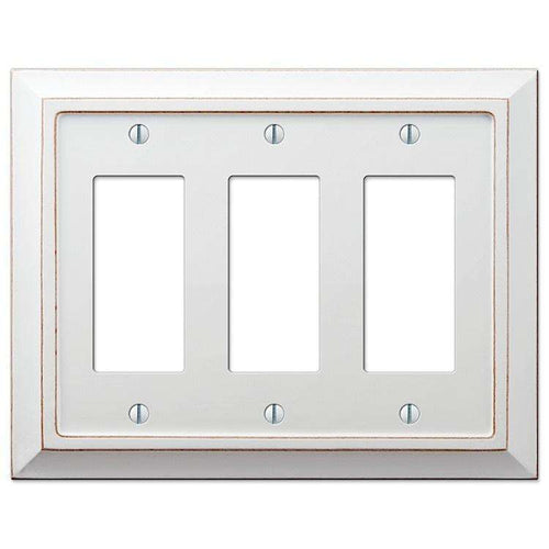 Savannah White Wood 3 Rocker (GFI) - Wallplatesonline.com