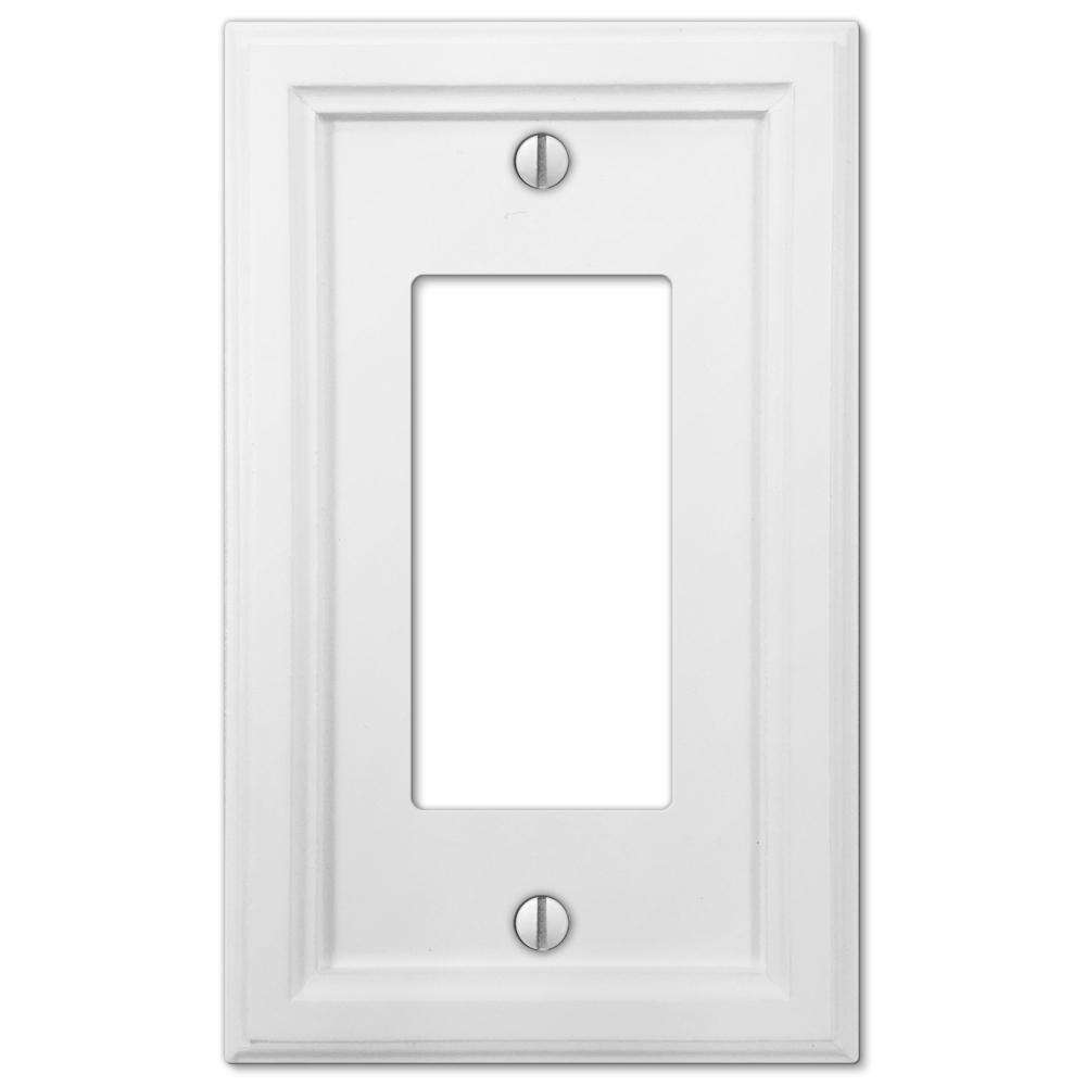 Elly White Wood 1 Rocker (GFI) Wallplate