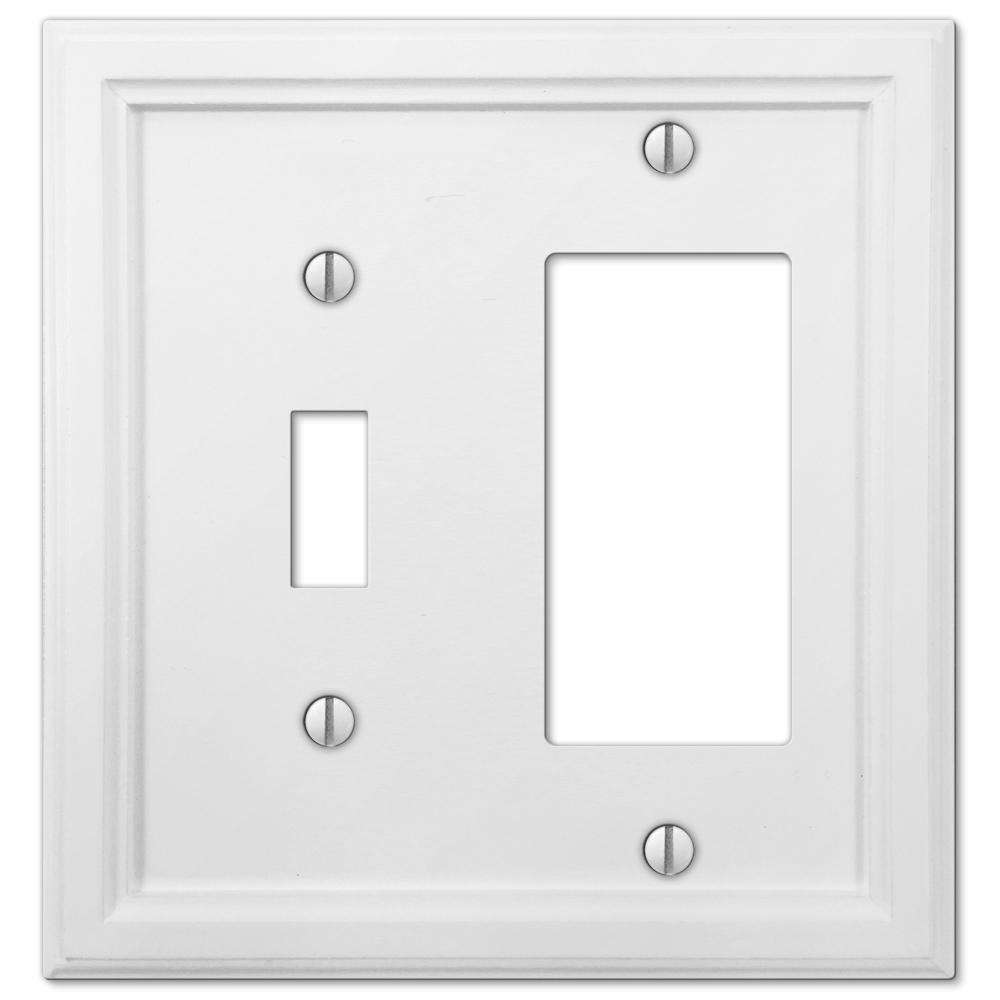 Elly White Wood Toggle / Rocker (GFI) Wallplate