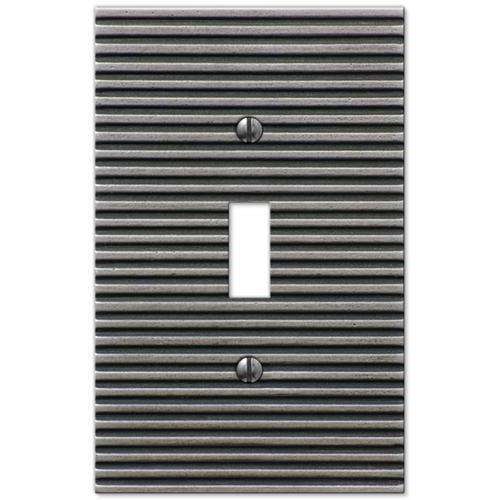 Lina Antique Nickel Cover Plates:Wallplatesonline.com