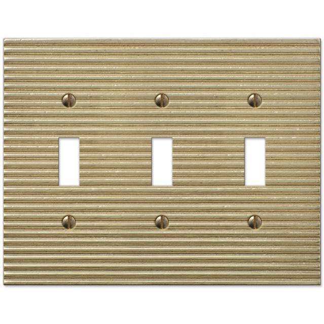 Lina Satin Gold Triple Toggle:Wallplatesonline.com