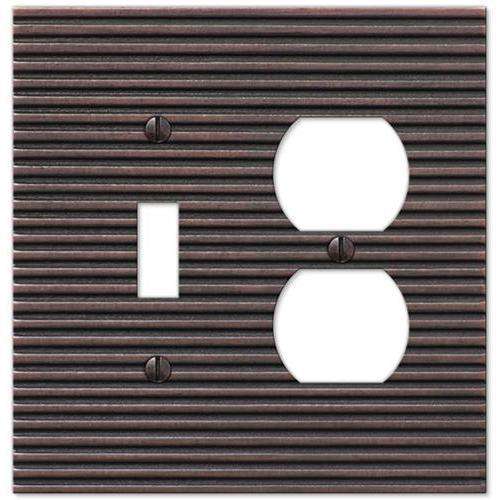 Lina Antique Bronze Toggle / Duplex Outlet:Wallplatesonline.com