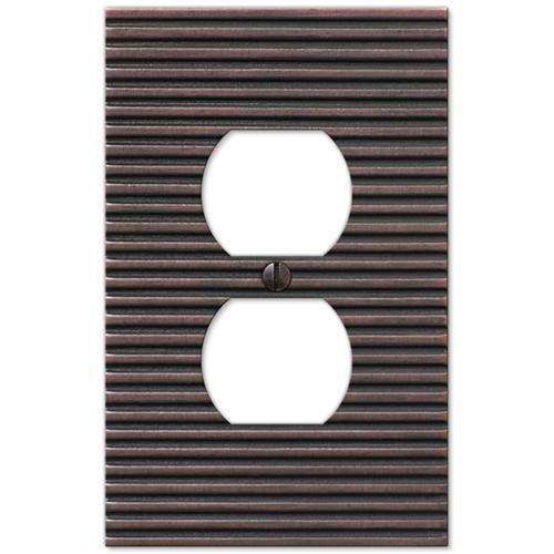 Lina Antique Bronze 1 Duplex Outlet