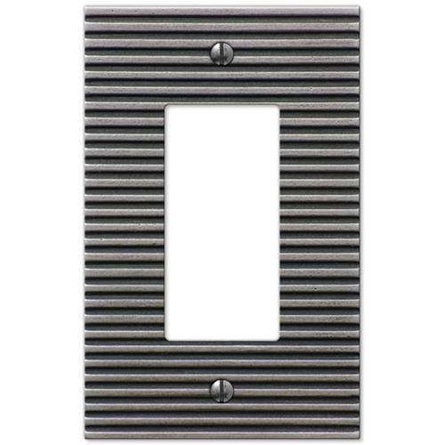 Lina Antique Nickel 1 Rocker (GFI):Wallplatesonline.com