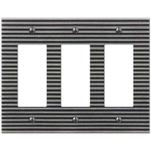 Lina Antique Nickel 3 Rocker (GFI):Wallplatesonline.com