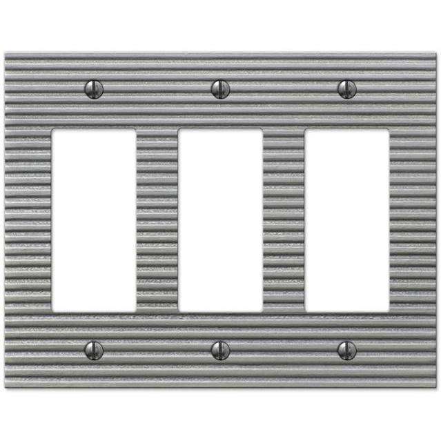 Lina Satin Nickel 3 Rocker (GFI):Wallplatesonline.com