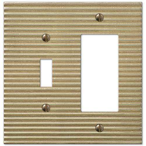 Lina Satin Gold Toggle / 1 Rocker (GFI):Wallplatesonline.com