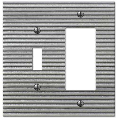 Lina Satin Nickel Toggle / 1 Rocker (GFI)