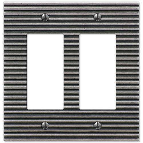 Lina Antique Nickel 2 Rocker (GFI):Wallplatesonline.com