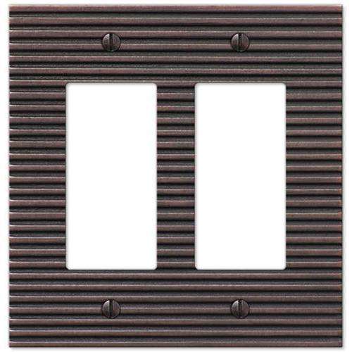 Lina Antique Bronze 2 Rocker (GFI):Wallplatesonline.com