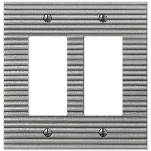 Lina Satin Nickel 2 Rocker (GFI):Wallplatesonline.com