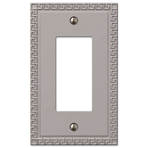 Greek Key Satin Nickel 1 Rocker (GFI) - Wallplatesonline.com