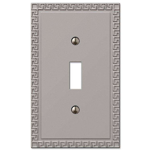 Greek Key Satin Nickel Cover Plates - Wallplatesonline.com
