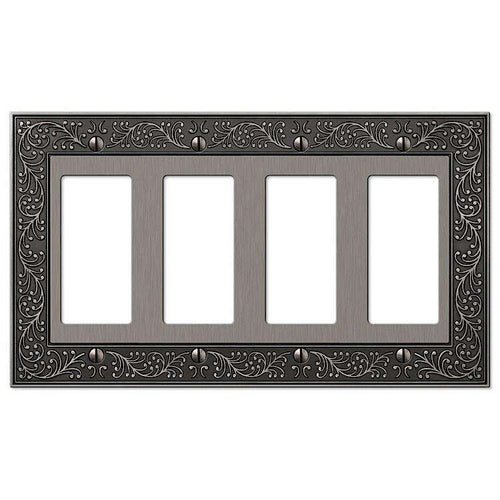 English Garden Antique Nickel 4 Rocker (GFI) - Wallplatesonline.com