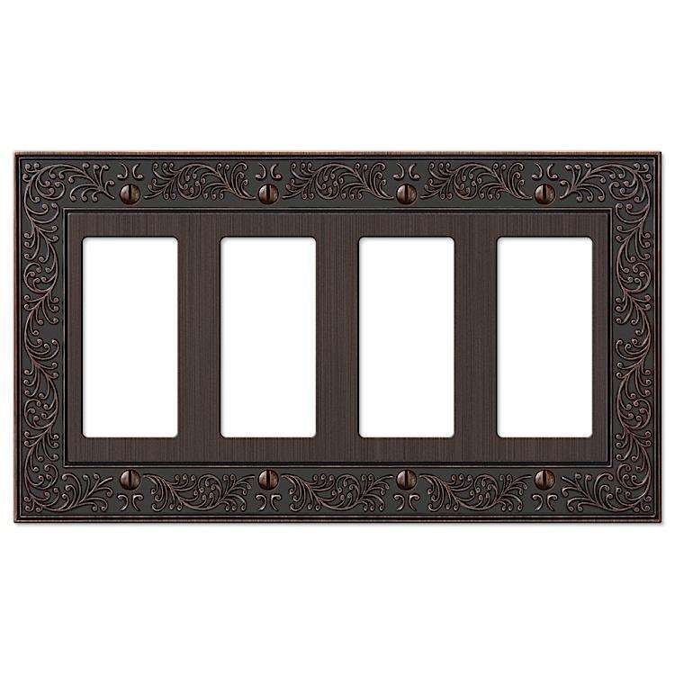 English Garden Aged Bronze 4 Rocker (GFI) - Wallplatesonline.com