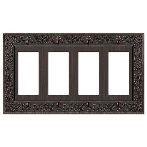 English Garden Aged Bronze 4 Rocker (GFI) - Wallplatesonline.com