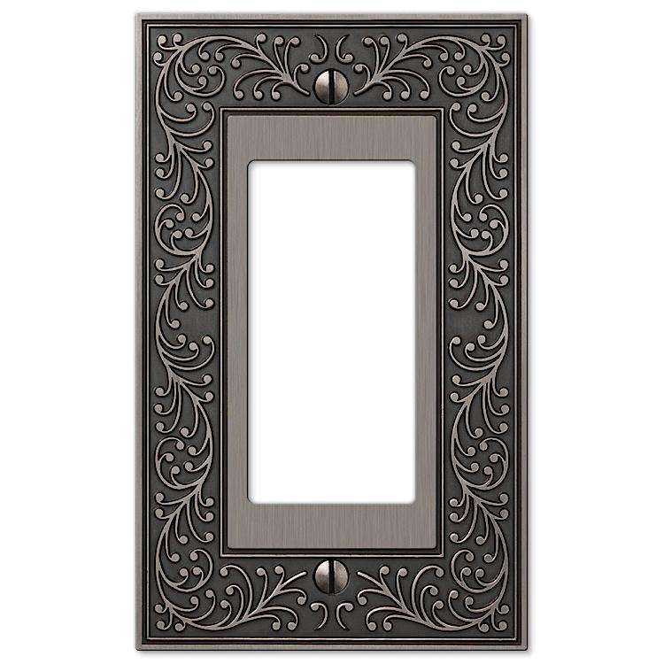 English Garden Antique Nickel 1 Rocker (GFI) - Wallplatesonline.com