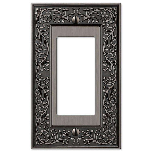 English Garden Antique Nickel 1 Rocker (GFI) - Wallplatesonline.com