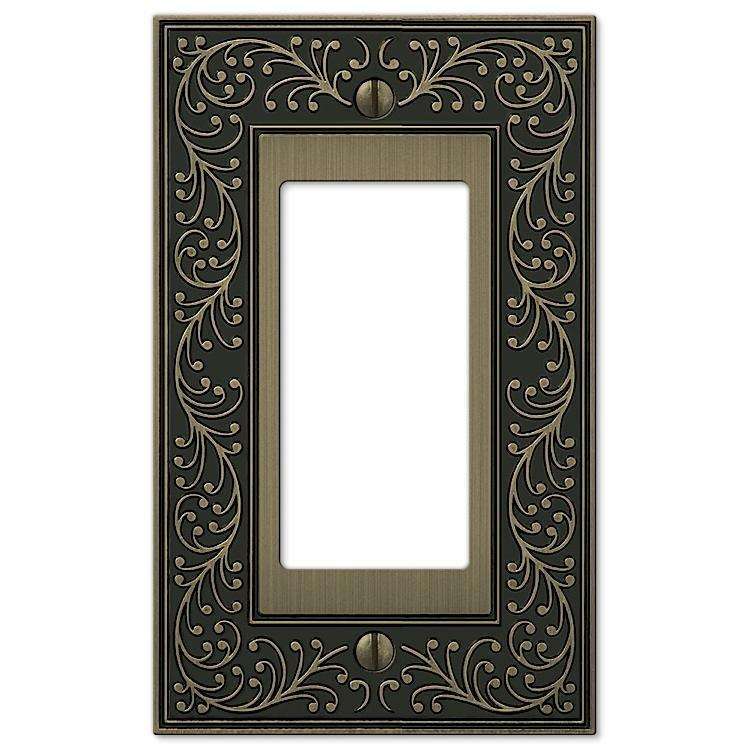 English Garden Brushed Brass 1 Rocker (GFI) - Wallplatesonline.com