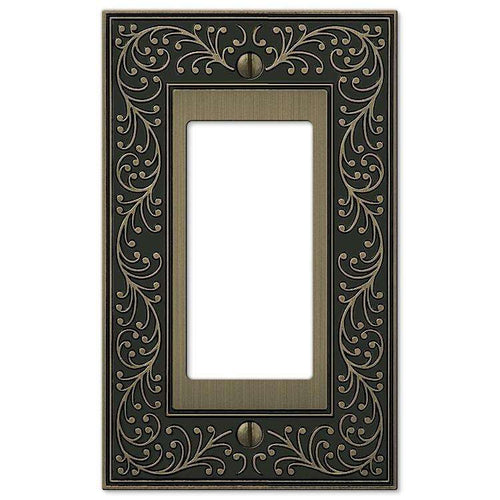 English Garden Brushed Brass 1 Rocker (GFI) - Wallplatesonline.com