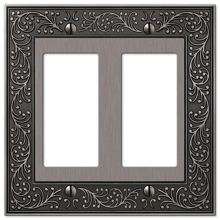 English Garden Antique Nickel 2 Rocker (GFI) - Wallplatesonline.com
