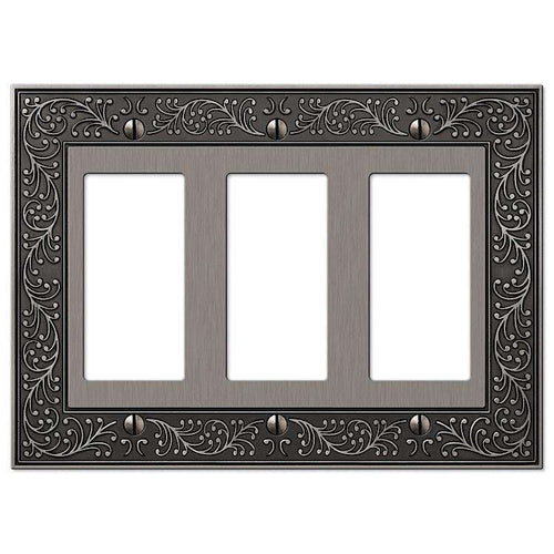 English Garden Antique Nickel 3 Rocker (GFI) - Wallplatesonline.com