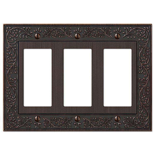 English Garden Aged Bronze 3 Rocker (GFI) - Wallplatesonline.com
