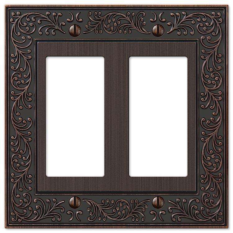 English Garden Aged Bronze 2 Rocker (GFI) - Wallplatesonline.com