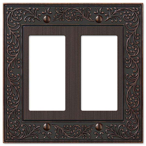 English Garden Aged Bronze 2 Rocker (GFI) - Wallplatesonline.com