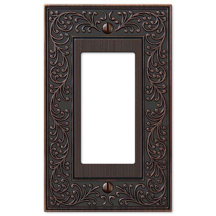 English Garden Aged Bronze 1 Rocker (GFI) - Wallplatesonline.com