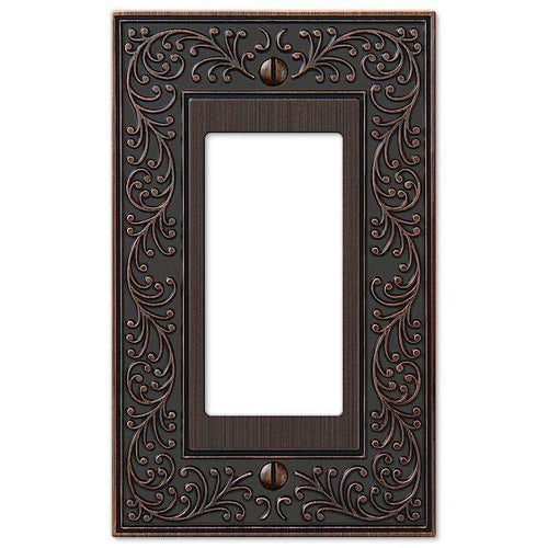 English Garden Aged Bronze 1 Rocker (GFI) - Wallplatesonline.com