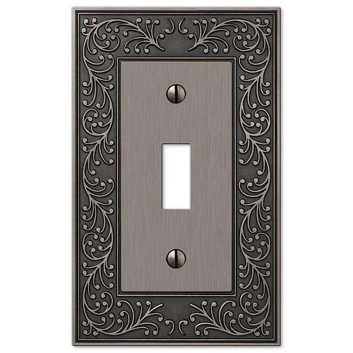 English Garden Antique Nickel Cover Plates - Wallplatesonline.com