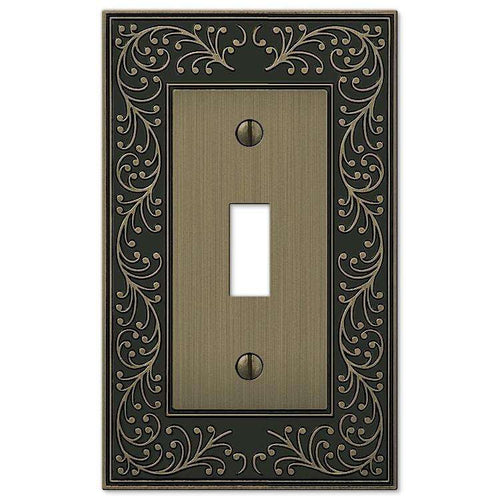 English Garden Brushed Brass Cover Plates - Wallplatesonline.com
