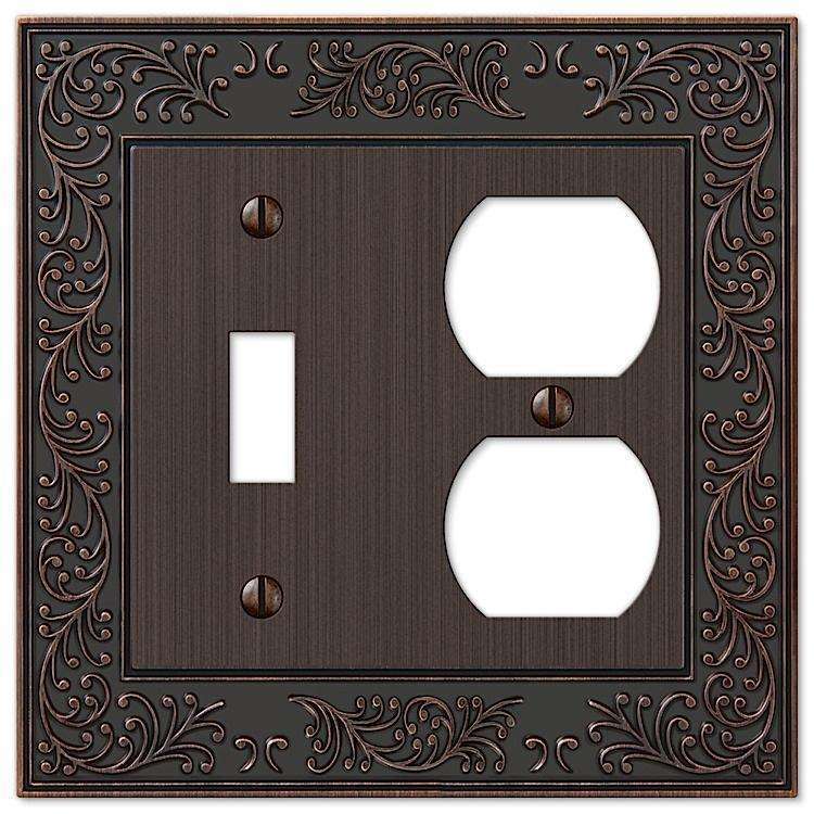 English Garden Aged Bronze Toggle / Duplex Outlet