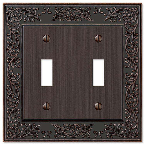 English Garden Aged Bronze Double Toggle - Wallplatesonline.com