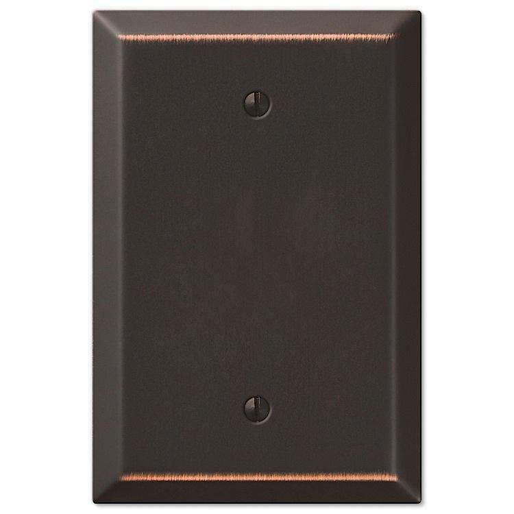 Oversized Aged Bronze Steel Blank Wallplate - Wallplatesonline.com