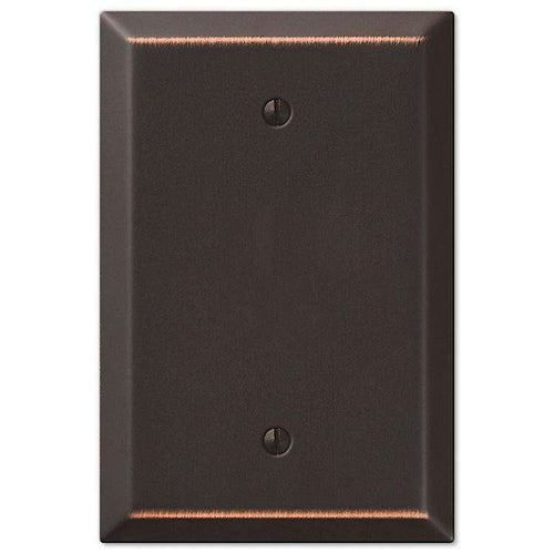 Oversized Aged Bronze Steel Blank Wallplate - Wallplatesonline.com