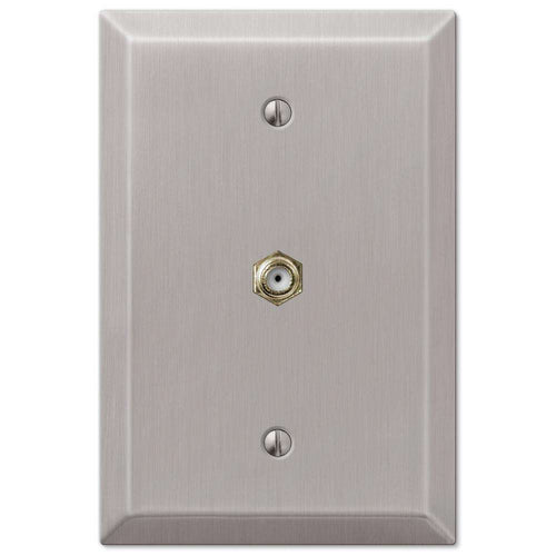 Oversized Brushed Nickel Steel 1CX Wallplate - Wallplatesonline.com