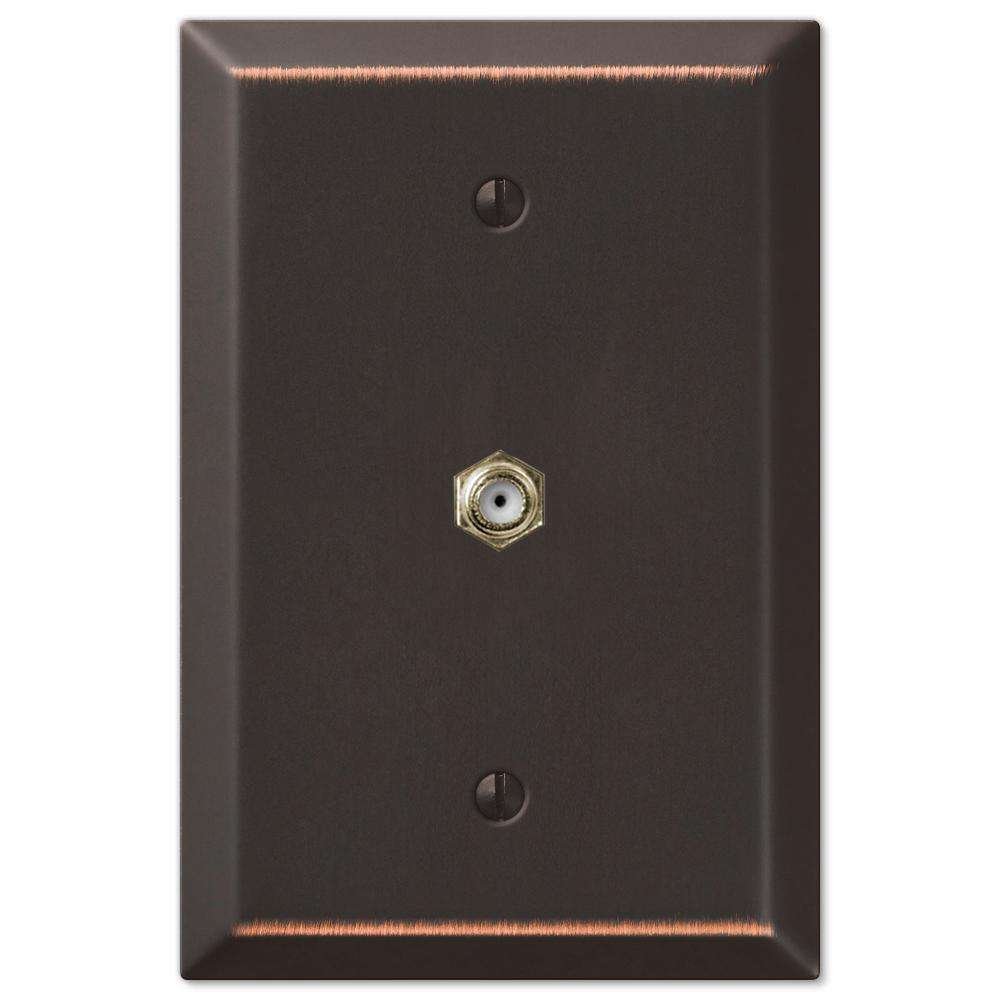 Oversized Aged Bronze Steel 1CX Wallplate - Wallplatesonline.com