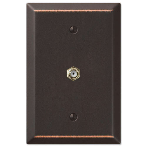 Oversized Aged Bronze Steel 1CX Wallplate - Wallplatesonline.com