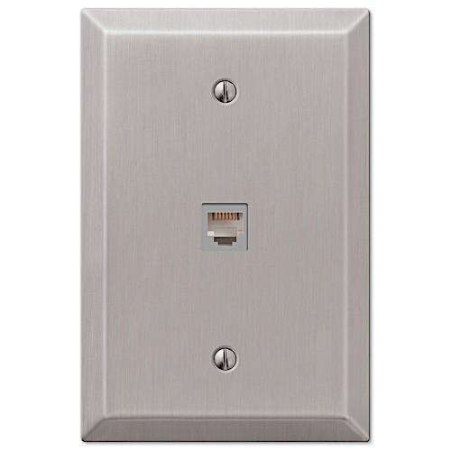 Oversized Brushed Nickel Steel 1PH Wallplate - Wallplatesonline.com