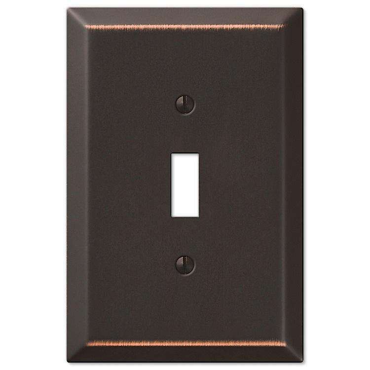 Oversized Aged Bronze Steel Cover Plates - Wallplatesonline.com
